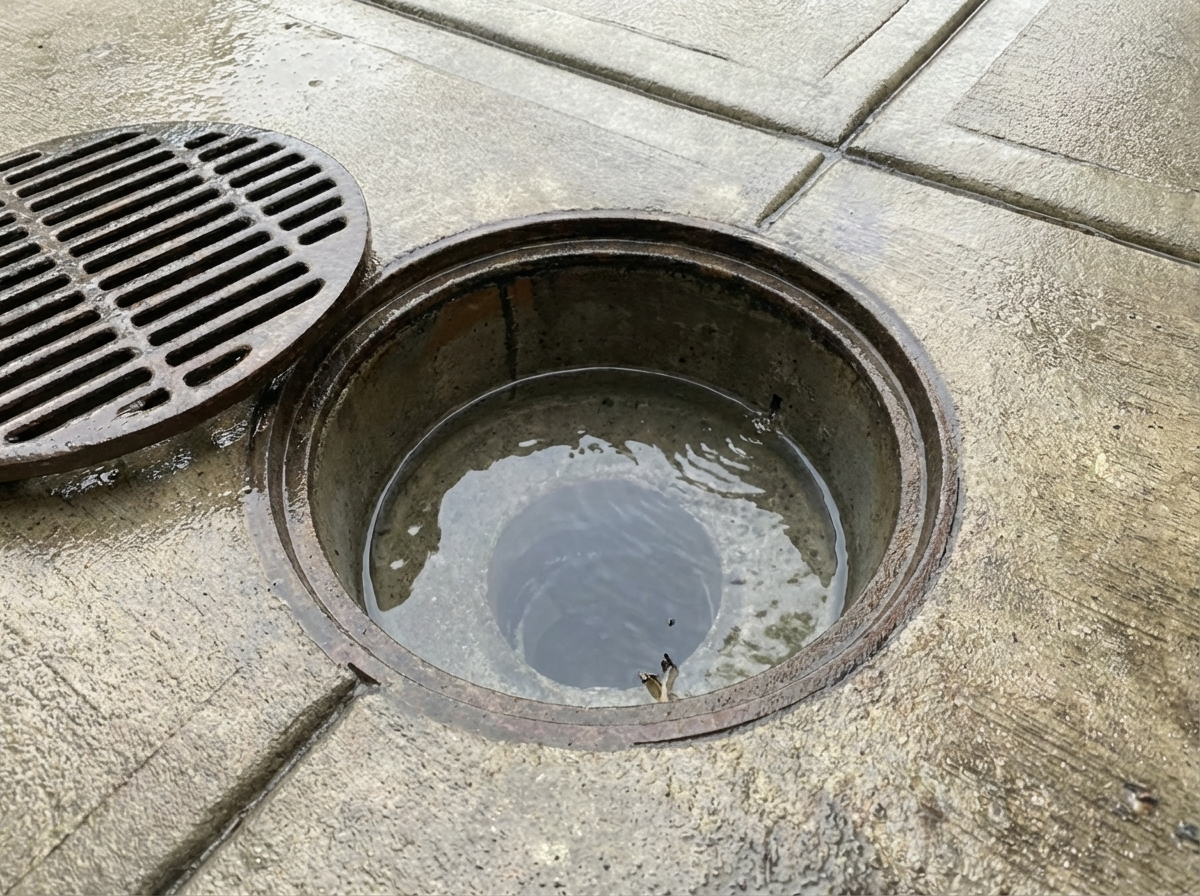 After — cleared drain